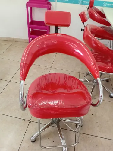 Cadeira cabeleireiro estética 6 unidades