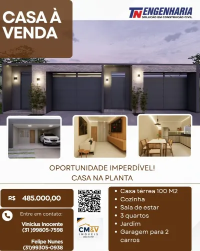 Casa a venda em Sabará, oportunidade de compra na planta!