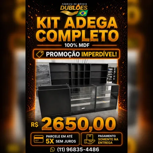 adega kit completo promoção 