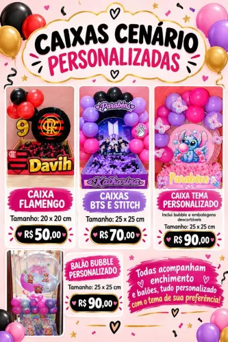 Caixas Cenários Personalizadas