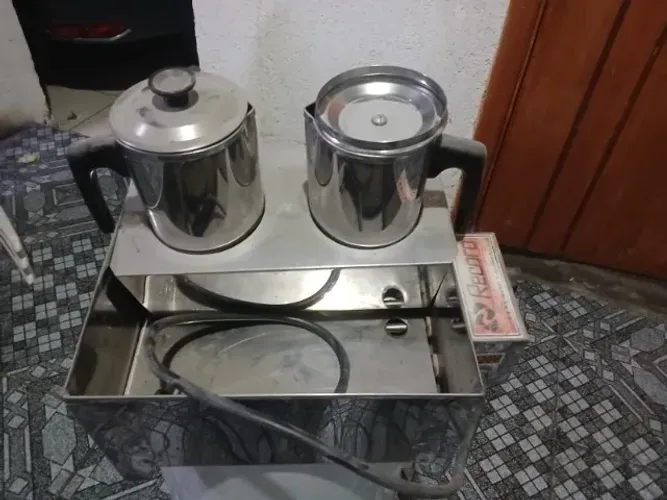 Esterilizador em Inox Banho Maria 2 Bules Leite e Café - Record Cafeteira Industrial Elétr