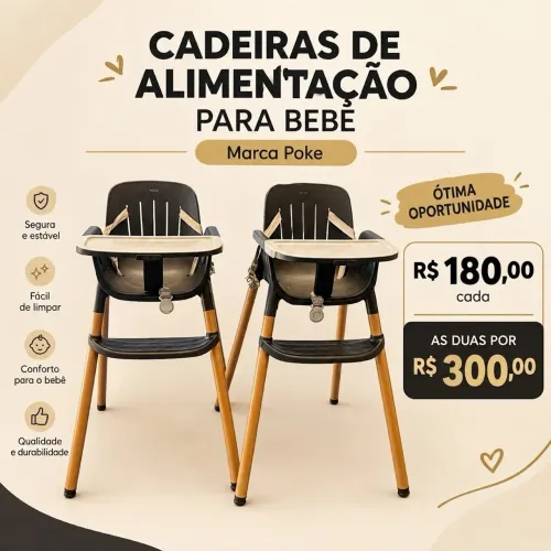 Cadeira de Alimentação Infantil Poke Burigotto