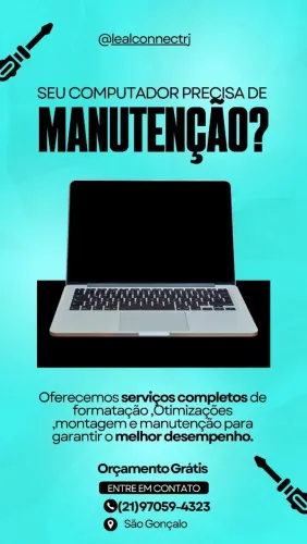 Formatação , otimização , montagem e limpeza.