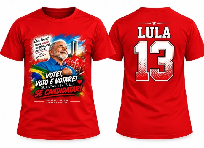 Camiseta vermelha eleições 2026.2