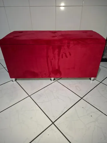 Puff baú forrado novos 1,00x40 cm