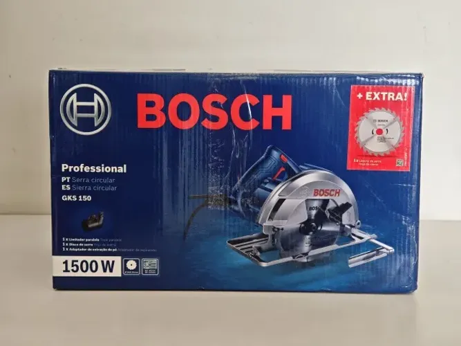 Serra Circular Bosch GKS 150 1.1/4" 184mm 220v impecável