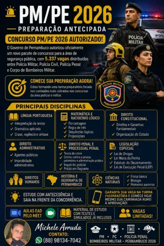 CURSO PREPARATÓRIO PARA A PMPE/PC/PF/PRF