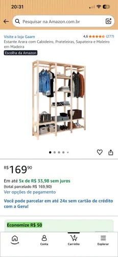 Closet multiuso de madeira 