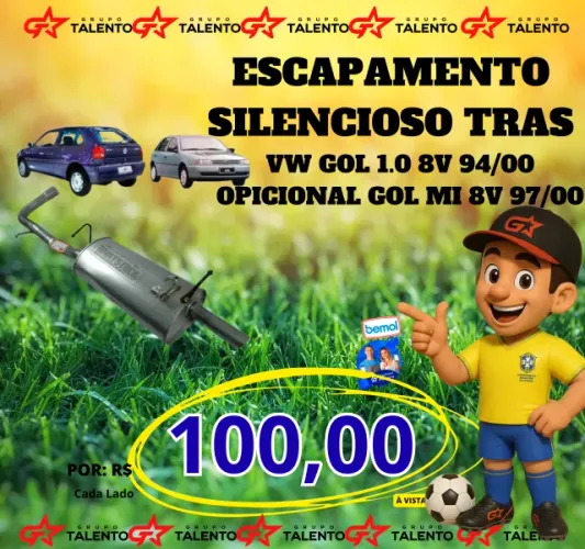 Silencioso Traseiro Gol Bola MI e AT