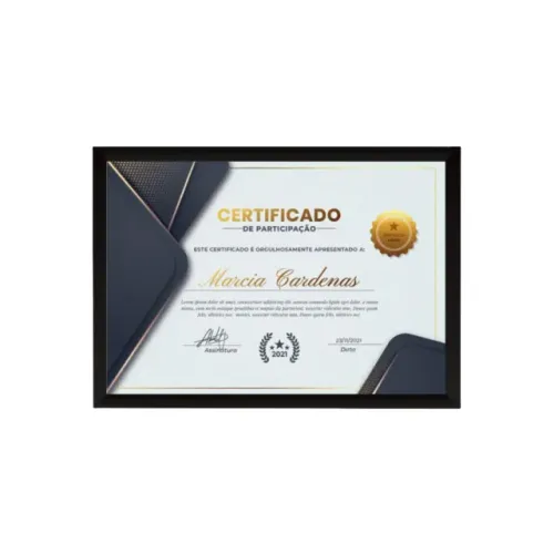 Quadro Para Diploma e Personalizados A4 21x30cm Com Visor Em Acetato