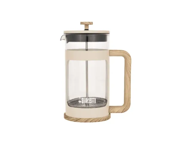 Cafeteira Prensa Francesa Woody Bege Bialetti 3 Xícaras 350 ml