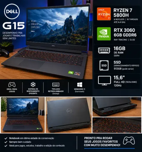 Notebook Gamer Dell G15