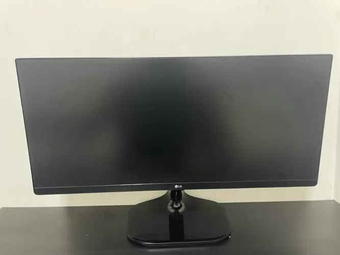 Monitor LG 25" Ultrawide (Tela Cinza) + Fonte Original
