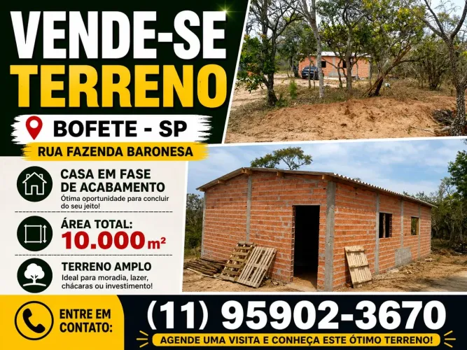 Terreno a venda em Bofete 