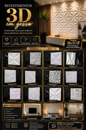 Placa de gesso 3D