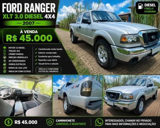 Ford Ranger XLT 3.0 PSE 163cv 4X4 CD TB Dies. 2007