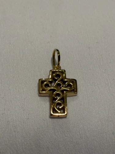 Pingente crucifixo super luxo em ouro 18 750