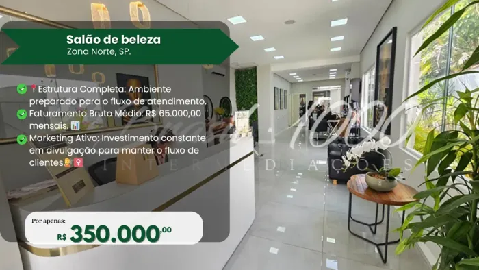 SALÃO DE BELEZA CONSOLIDADO ZONA NORTE SP