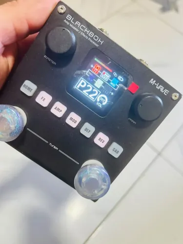 Blach box m-vave pedaleira para guitarra e bass