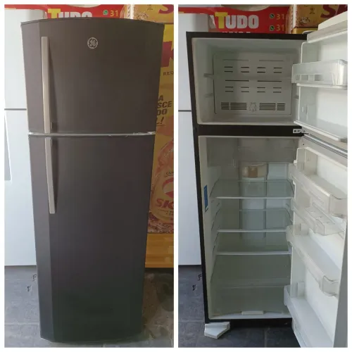 Geladeira GE Duplex Frost Free USADA Em Bom estado Plotada De Preto!