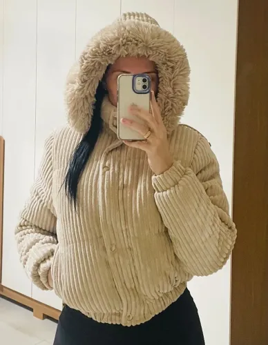 Jaqueta Puffer Cotelê