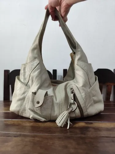 Bolsa Empório Naka couro legítimo verde água