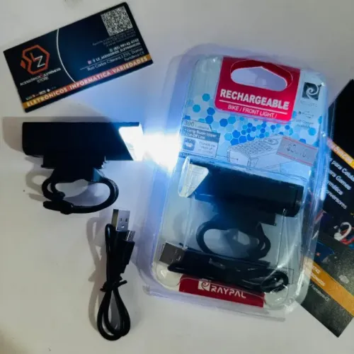 Farol Lanterna dianteira - com bateria recarregável para Bike