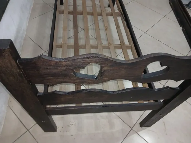 Cama sucupira solteiro