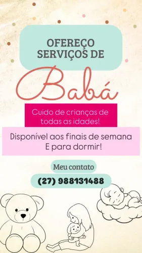 OFEREÇO SERVICO DE BABÁ