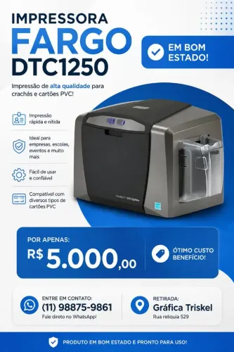 Impressora de cartão PVC