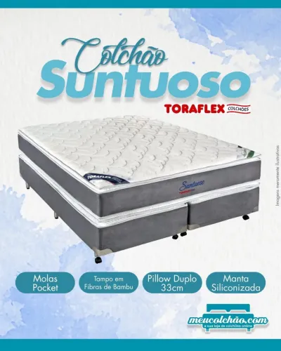 CAMA E COLCHÃO DE MOLAS ENSACADAS UMAFLEX 24 Cm