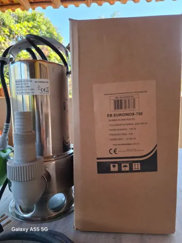 Bomba Submersível Para Agua Suja Eurobombas Eb<br>Euroinox-750<br>+1000 vendidos