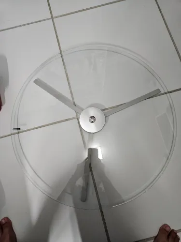 Bailarina Prato Tampo Giratório de Vidro 60cm 