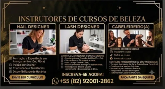 Instrutor Curso de Beleza 