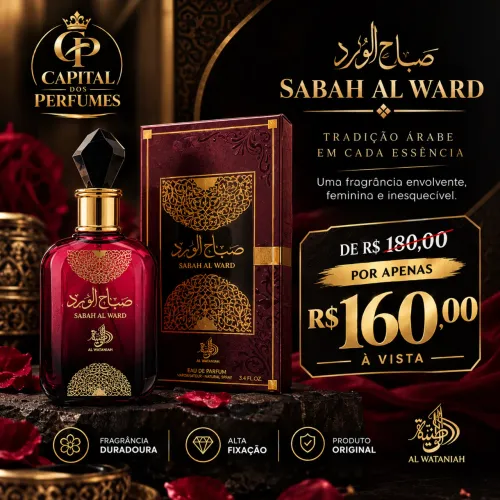 PERFUME ÁRABE SABAH AL WARD 100ML (ORIGINAL)