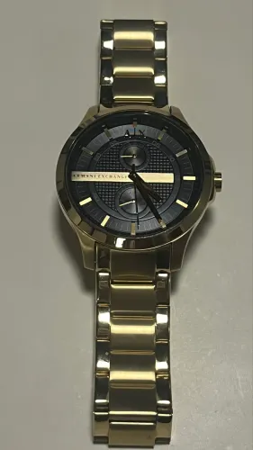 Relógio de pulso Armani Exchange AX dourado quartz