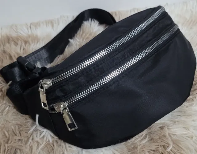 Bolsa de ombro impermeável nova, modelo pochete corporal preta
