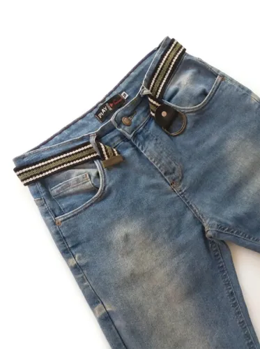 Calça Jeans Juvenil Play Denim com Cinto - Tam. 16