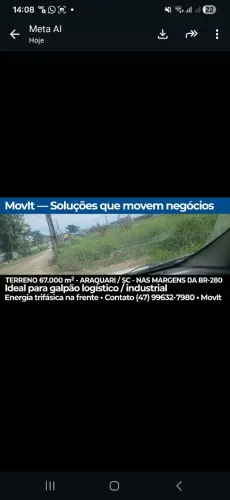 Terreno Industrial / Residencial 67000m2 - Araquari