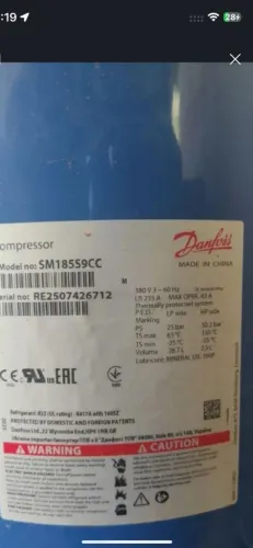 Compressor Scroll danfoss 15TR