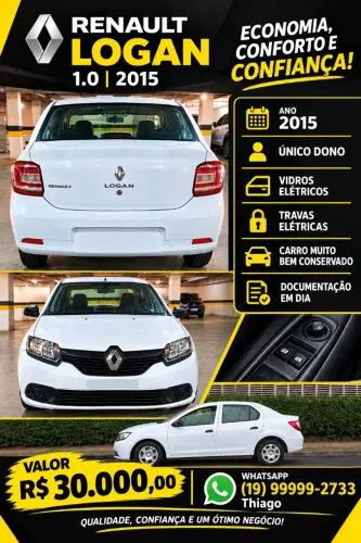Renault Logan Authentique Hi-flex 1.0 16V 4P 2015
