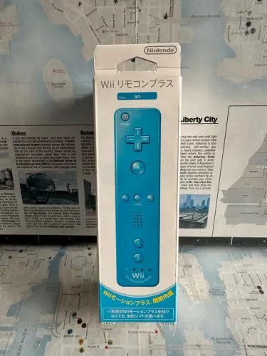 Wii Remote Azul na caixa - original