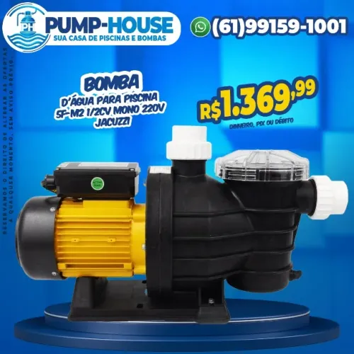 Bomba Para Piscina 5F-M2 1/2CV Mono 220V Jacuzzi