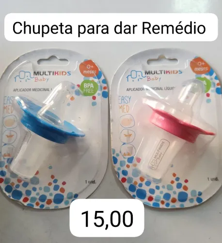 Chupeta para dar Remédio Azul ou Rosa Multikids Baby