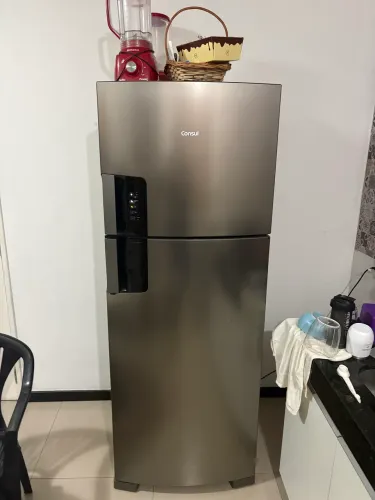 Geladeira consul inox 451L duplex frost free