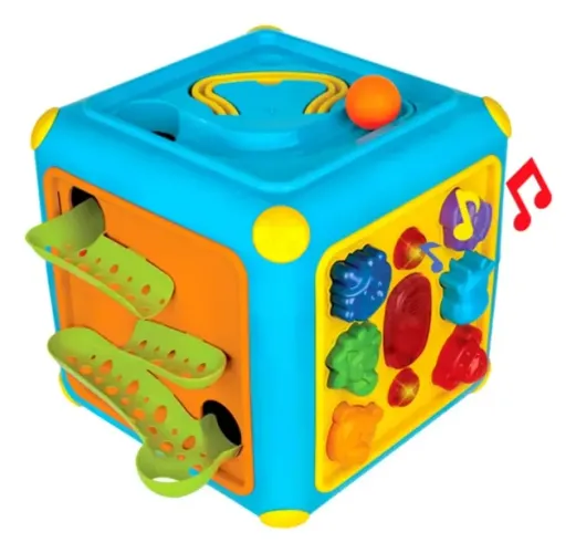 Cubo Gigante Atividades Com Som E Blocos Magic Toys