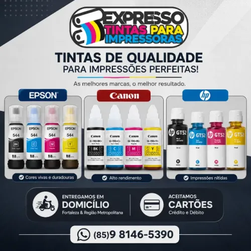 Tinta Epson Canon E HP Fazemos Entregas e Aceitamos Cartões.