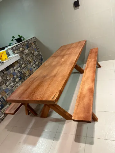 Mesa rústica maciça pronta entrega 