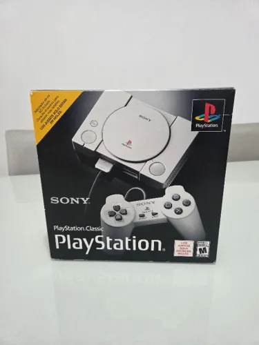 PlayStation Classic Sony Completo + 2 Controles + Caixa + Fonte Sony