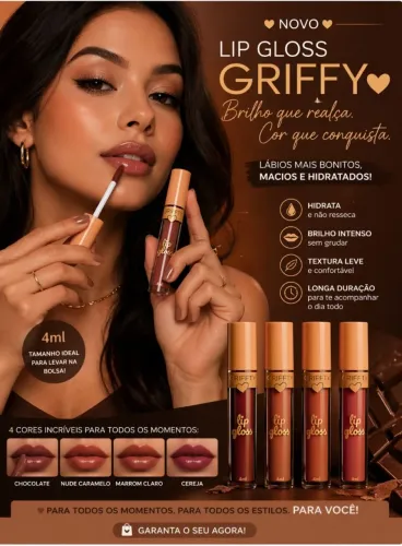 Gloss labial de chocolate 